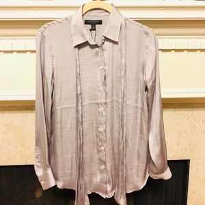 Banana republic satin blouse with tie